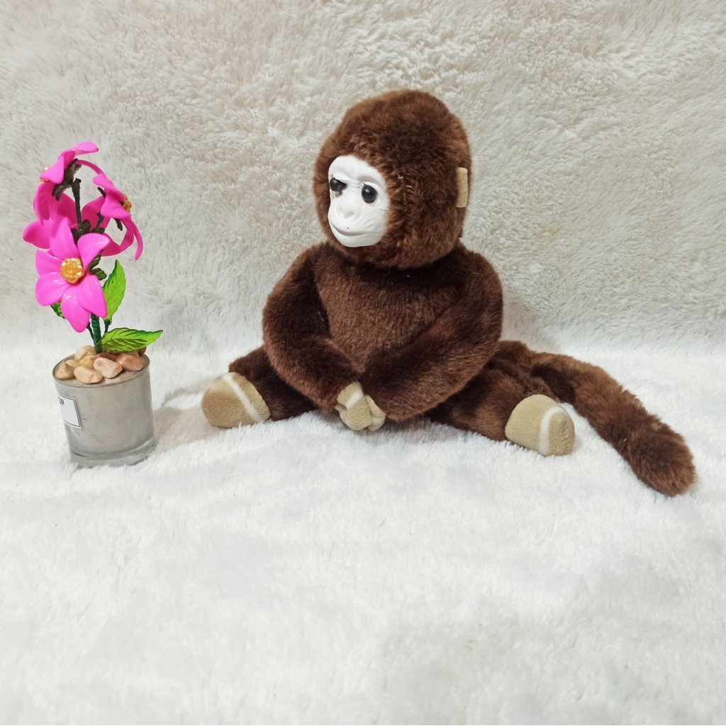 boneka monyet KECIL MUKA KARET murah