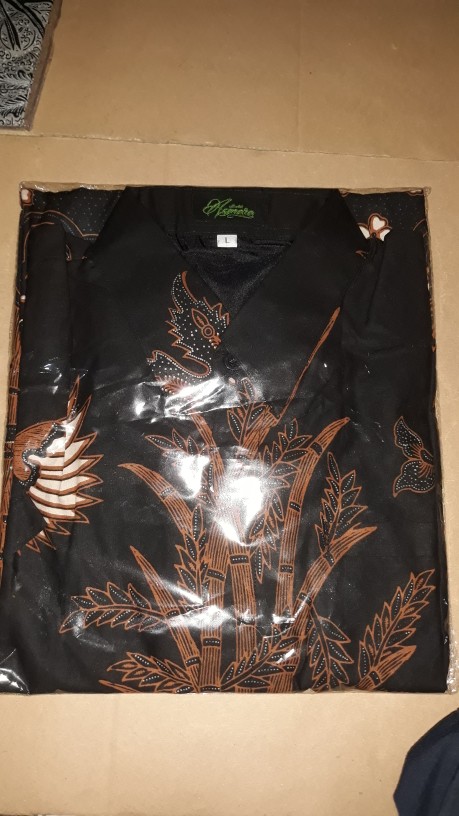 Pring Gading Pendek Kemeja Batik Pria Full Furing Bahan Katun Primisima