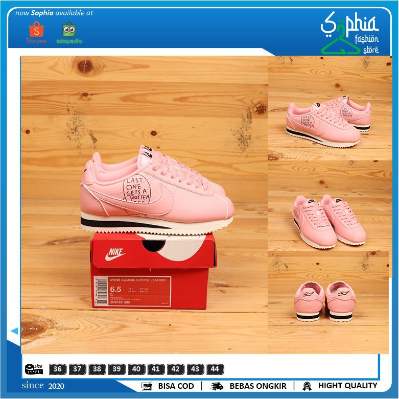 TERLARIS  SEPATU WANITA MURAH NIKE CORTEZ CLASSIC X NATHAN BELL PINK FOAM ORIGINAL PREMIUM BNIB