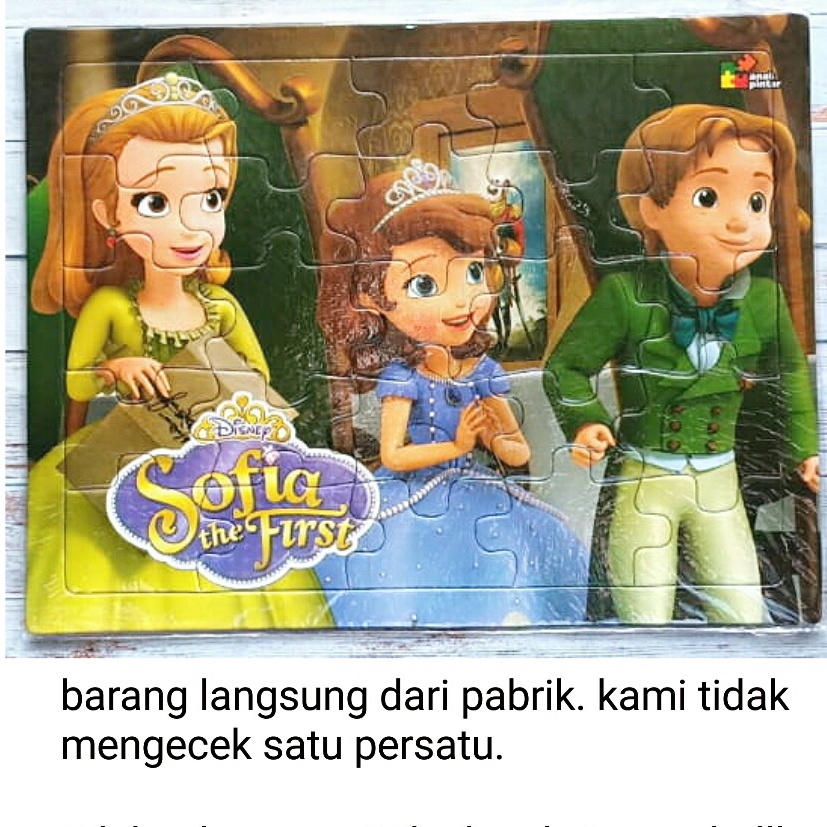 puzzle mainan anak karakter sofia the first