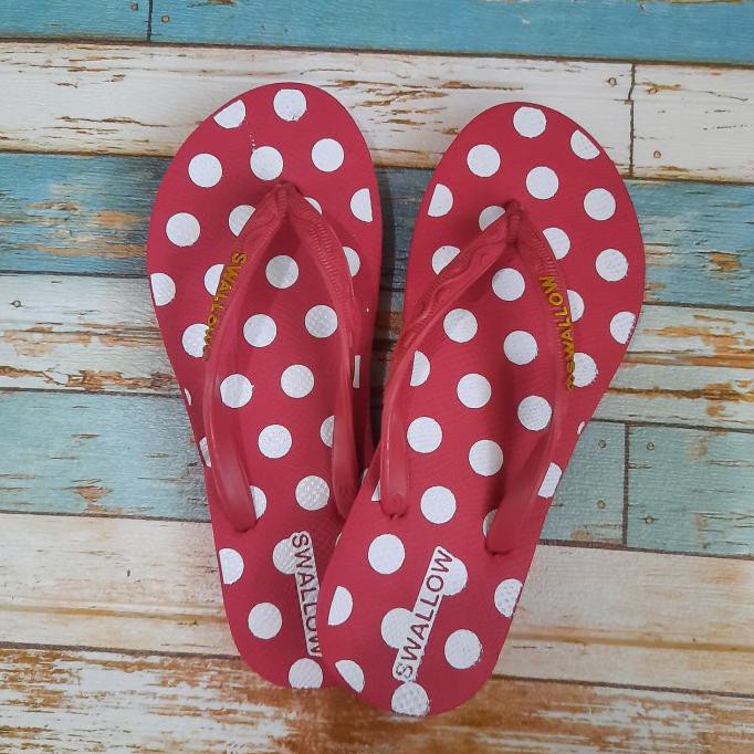 Berkualitas Sendal Sandal Jepit Swallow Polkadot - 9.5 Ungu Murah