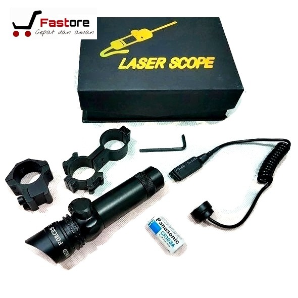 Laser Scope Red Dot Untuk Airsoft Senapa Angin PCP Gejluk / Laser warna Merah