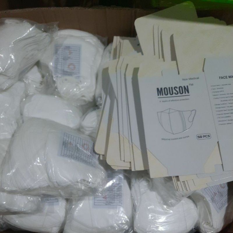 Masker duckbill mouson 4ply 1box isi 50 pcs