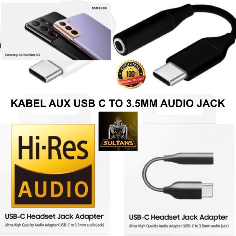 PROMO KABEL AUX SAMSUNG S21 ULTRA TYPE C TO 3.5MM EARPHONE JACK COMPABILITY FOR SAMSUNG AUX TIPE C