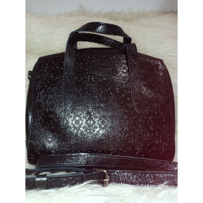 TAS KULIT ASLI BY BERLIANO CARTERA black motif BATANG GARING  NEW by Berliano
