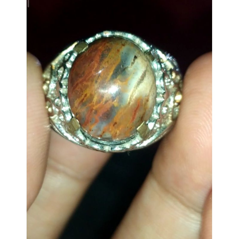 Cincin Batu akik motip antik dan langka code N709