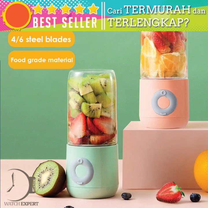 Bisa COD Blender Mixer Buah Portable Mini Juicer Cup USB Rechargeable 500ML - HAOYUNMA XHJ-118