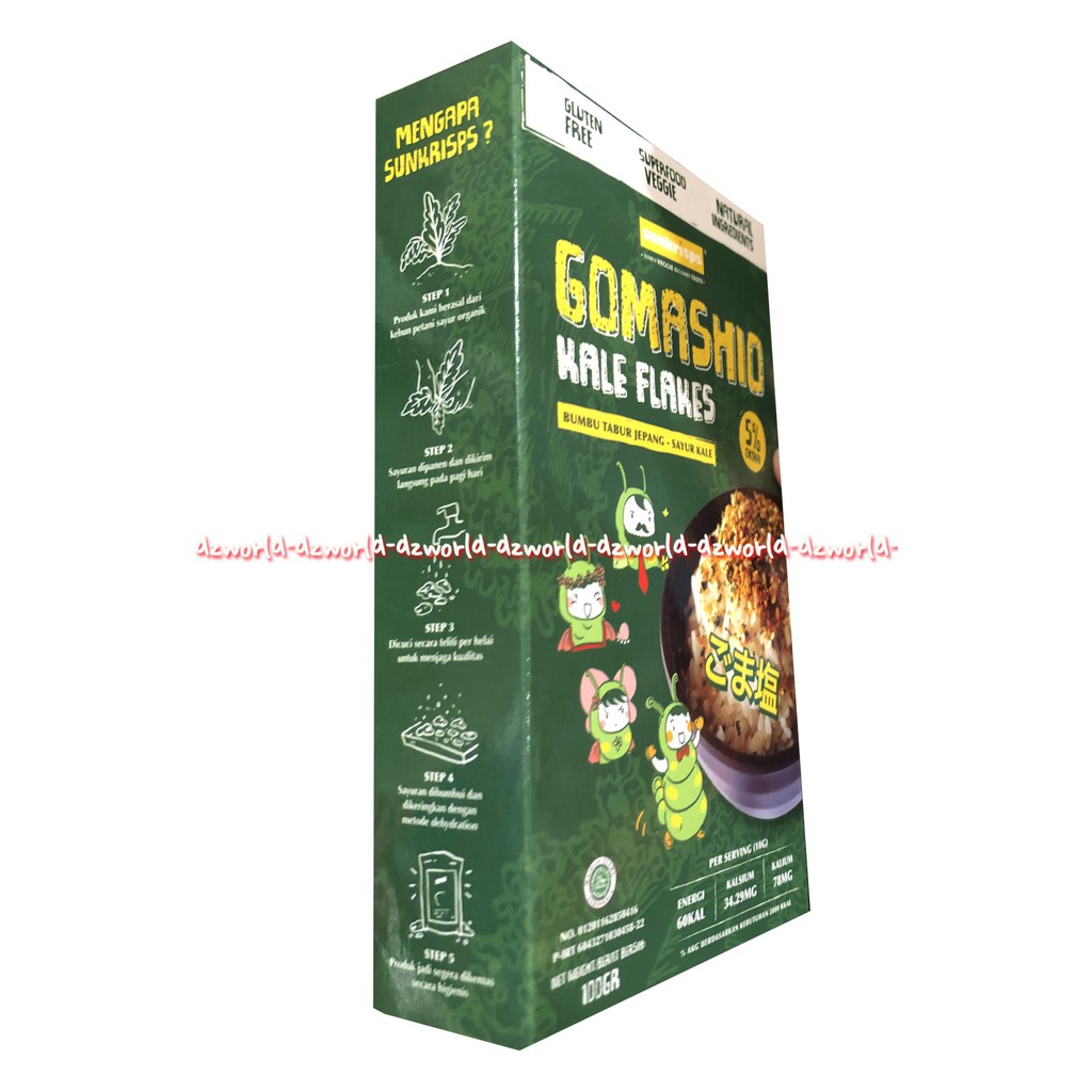 Gomashi Kale Flakes Bumbu Tabur Sayur Kale 100gr abon Sayur Japan Vegetable