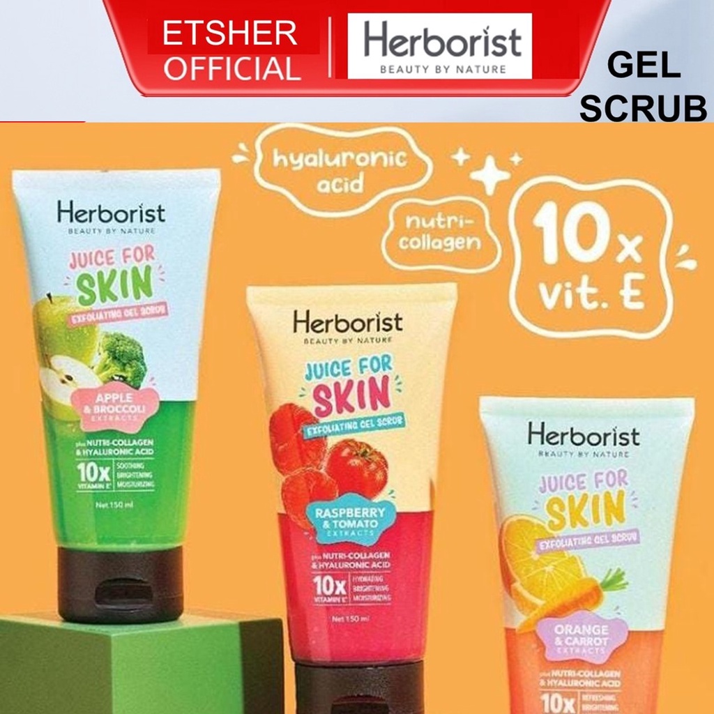 Jual Exfoliating Gel Scrub Herborist Juice For Skin 150 ml Shopee Indonesia