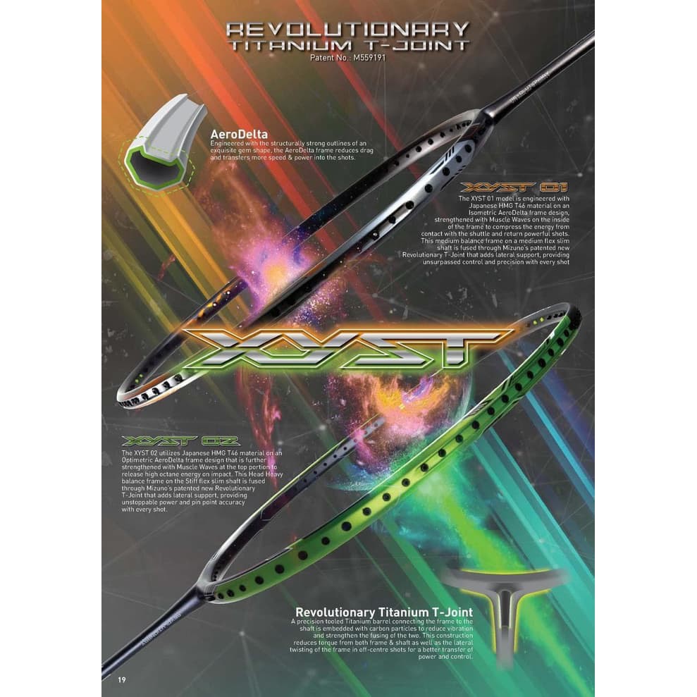 Promo Official Raket Badminton MIZUNO XYST 02 japan ORIGINAL Limited