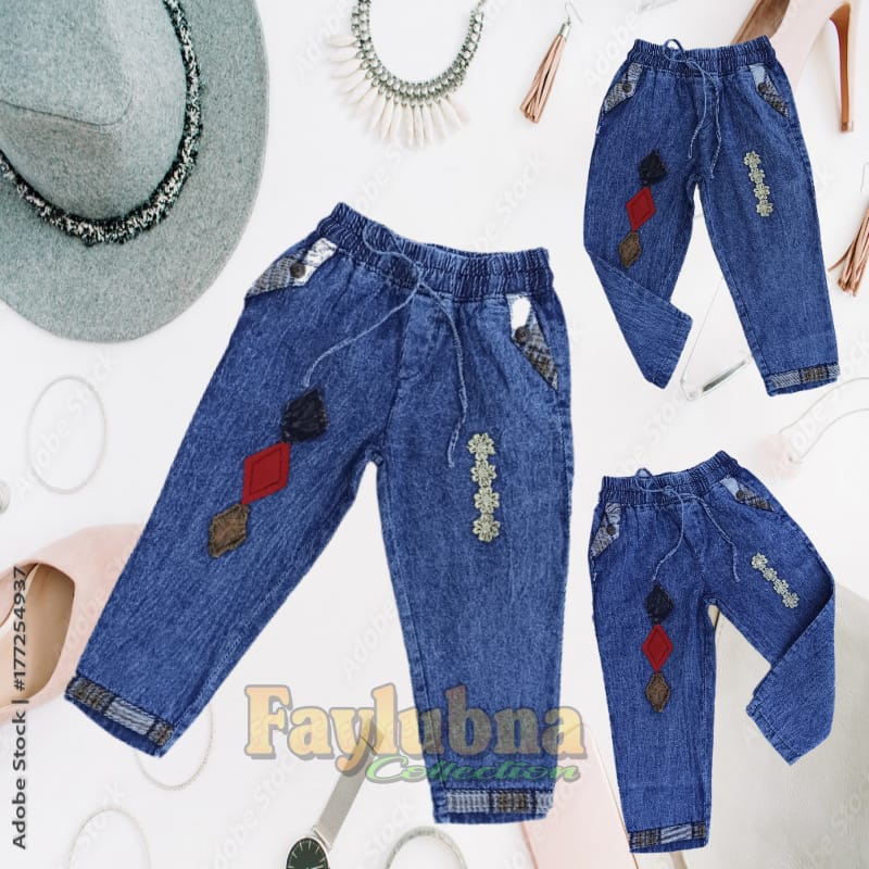 Baggy Jeans Anak Perempuan 3-5 Tahun / Celana Jeans Terbaru Anak // Celana Panjang Anak Balita / Jeans Baggy