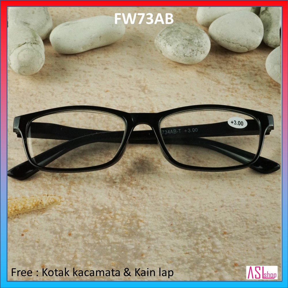 FRAME KACAMATA KHUSUS BACA (FW734AB) LENSA BLUERAY/BLUECUT