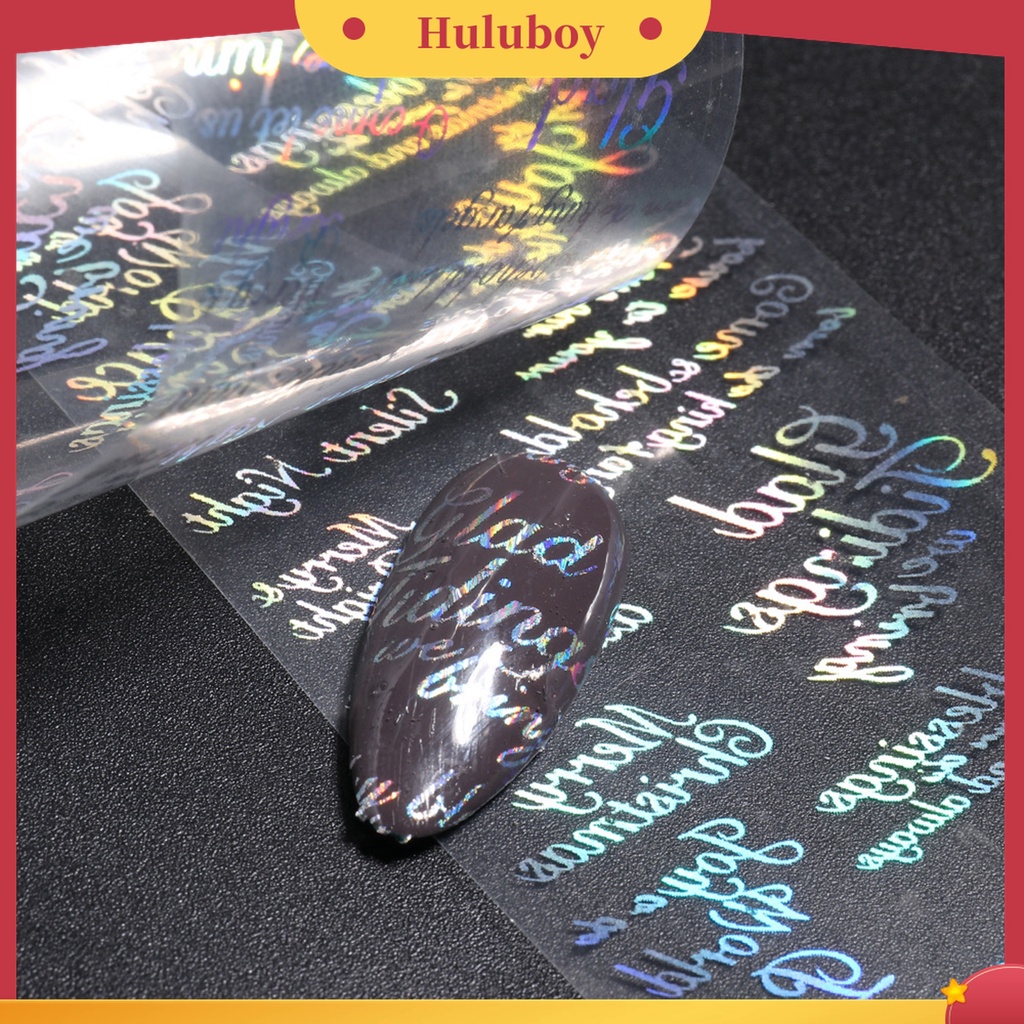 Huluboy Huluboy♡ 10pcs / Set Stiker Kuku Motif Snowflake Natal Untuk Nail Art Wanita