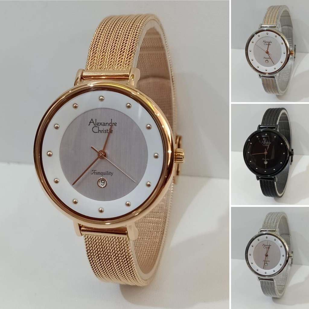 Jam Wanita Alexandre Christie AC2485 AC 2485 Original Garansi Resmi Alexander Christie Free Baterai