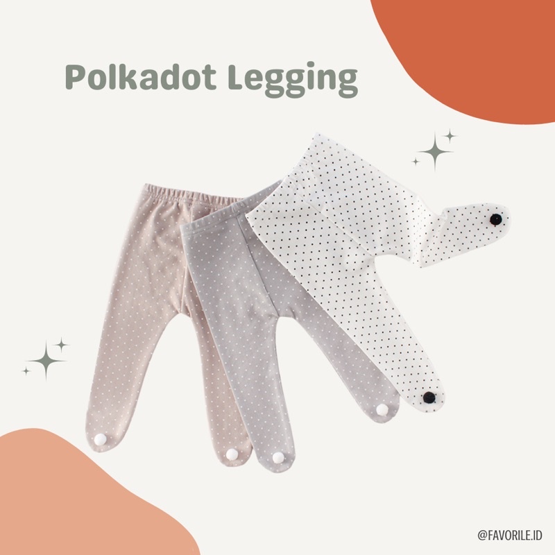 Favorile.id | CLEARANCE SALE / Legging Anak | Legging Polkadot 3D | Legging Stripes | Baby Legging K