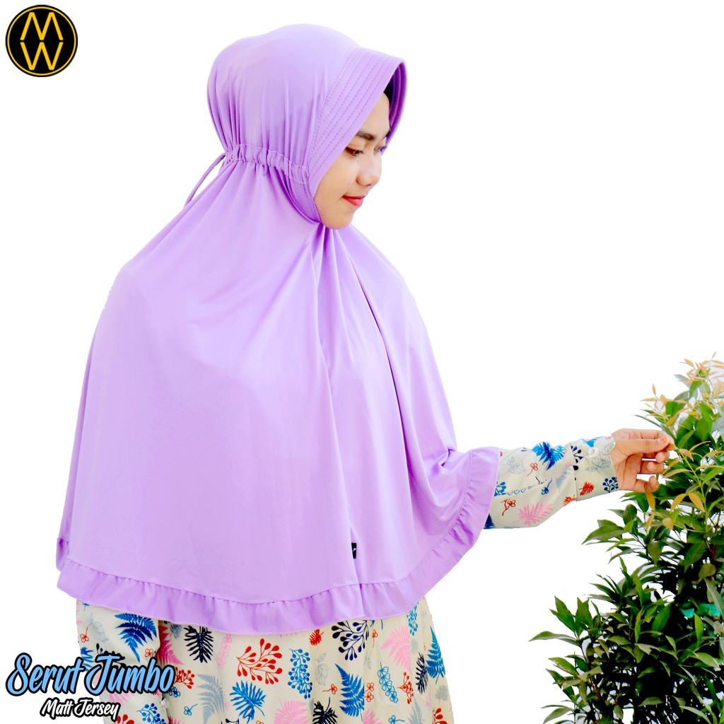 Jilbab serut jumbo / jilbab serut polos /jilbab serut jokowi /jilbab instan serut jersey(serut jumbo