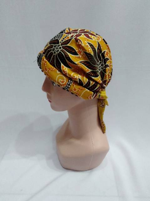 Topi kupluk kerpus ciput batik ibu ibu emak kerpus nenek topi songkok hijab khas Madura kupluk untuk wanita dewasa