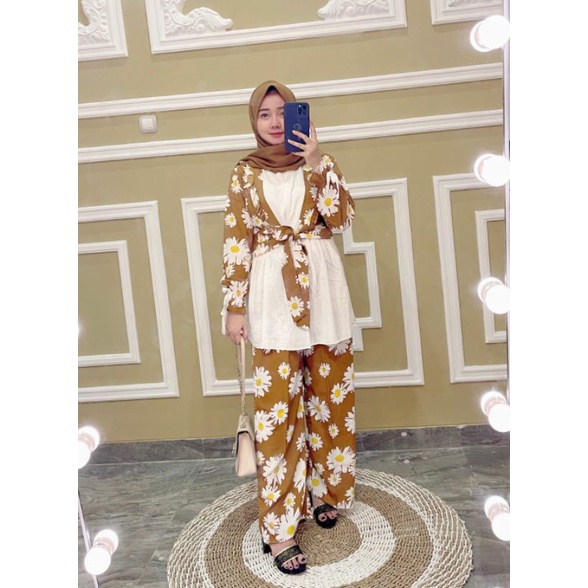 one set  wanita terbaru oneset rayon mix wolpeach premium setelan wanita