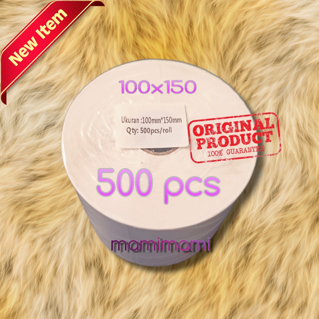 

H7Y Sticker Label Barcode 100 x 150 Isi 500 / 300/ 250 Kertas Stiker Thermal 150x100 A6 Termal
