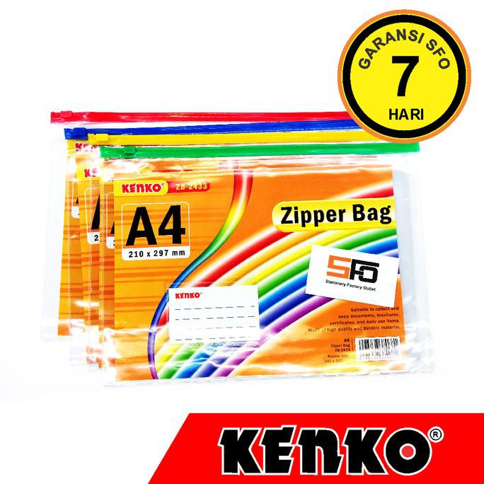 

Yang Dicari] Zipper Bag Kenko A4 (Zb-2433) - Merah