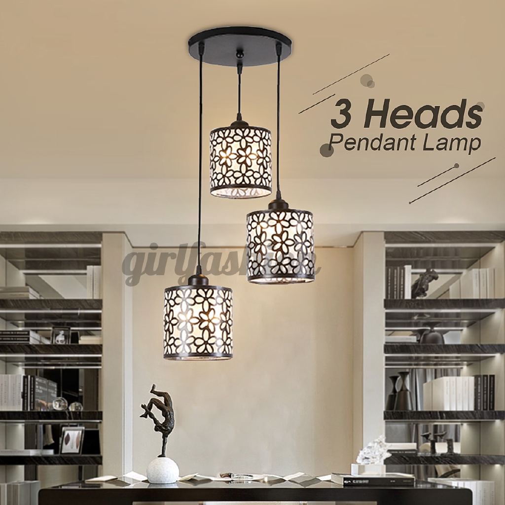 220v 1 3 Lights Modern Petal Ceiling Light Led Pendant Lamp Dining Room Chandelier Shopee Indonesia