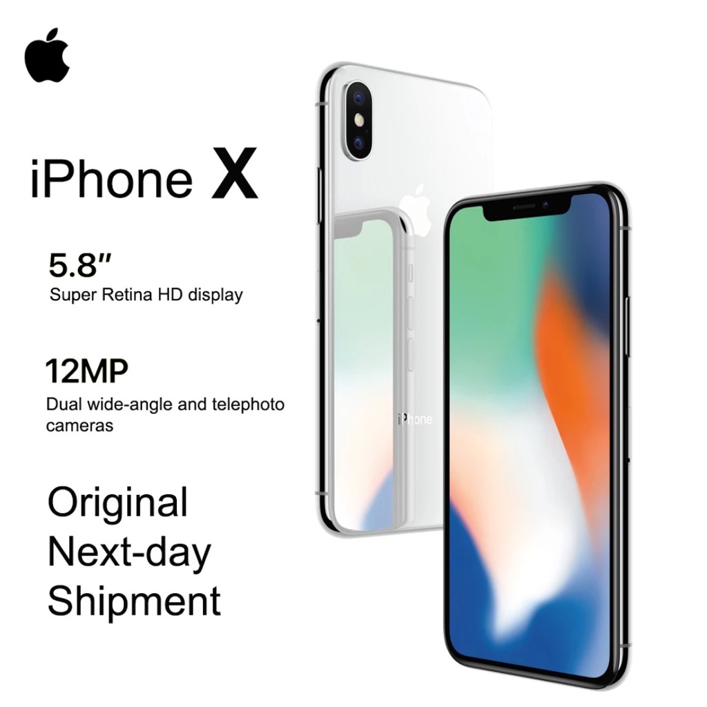 Jual PROMO SUPER DISKON 88%.. iphone X 64GB + 256GB Apple TEN Bekas Ori  Second / Seken Fulset Kondisi | Shopee Indonesia