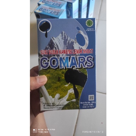 

susu kambing gomars 200gram kotak rasa original 5pcs bisa cod