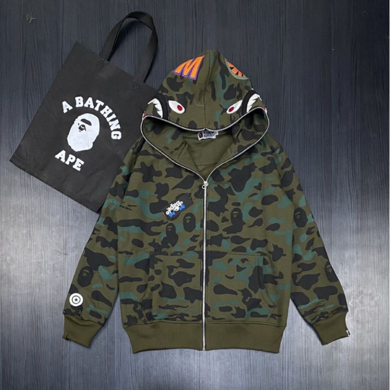 HOODIE ZIPPER BAPE HIGH QUALITY CASUAL HYPE FASHION PRIA