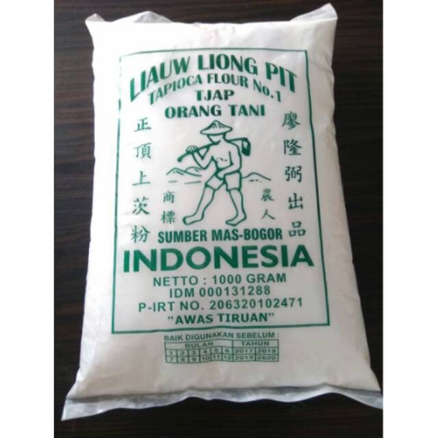 

tepung tapioka sagu tani liauw liong pit cap orang tani 1 kg