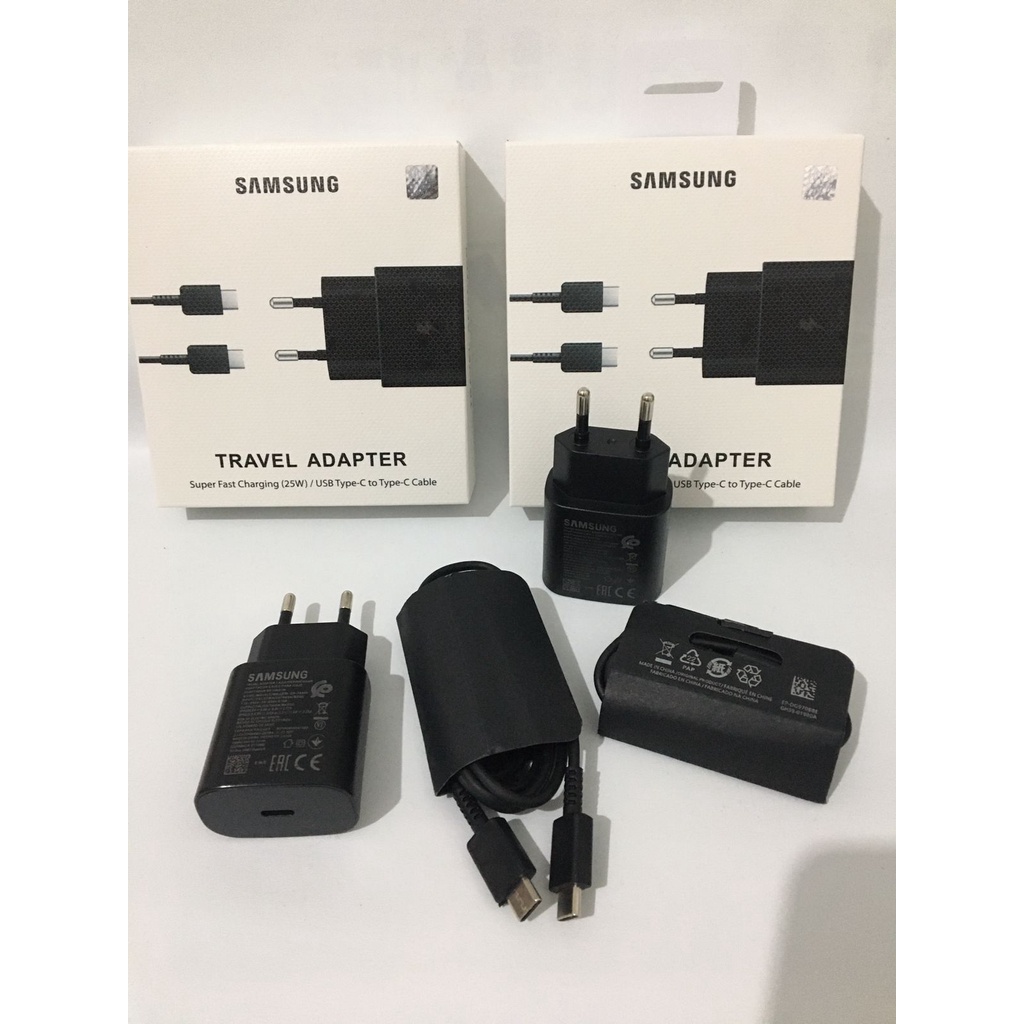 Charger Samsung 25W / 45W  Type C PD Super Fast Charging S21 S20 S20+ Note 10 Plus A71 A52 A72 M32