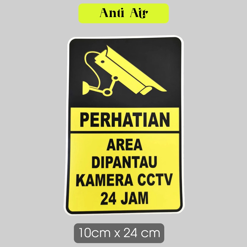

Stiker Area Dipantau Kamera CCTV 24JAM Sticker Satuan Anti Air