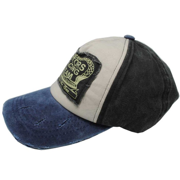 Topi Pria Topi Pria Sharks Original caps baseball trucker bahan denim kanvas(R7B6) Topi Baseball Pri