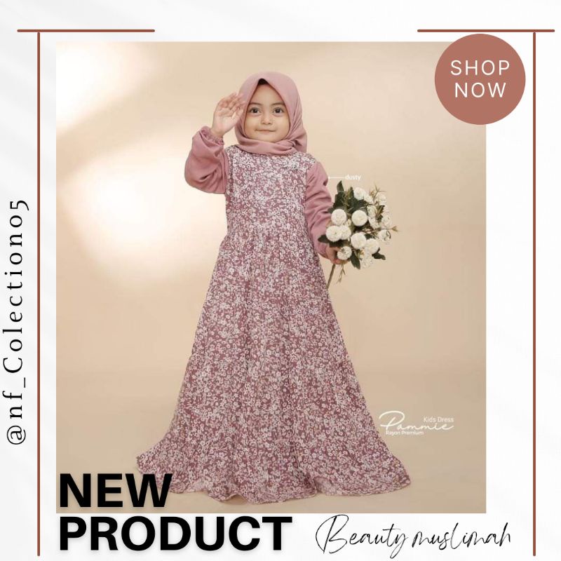 GAMIS RAYON ANAK ANAK NADHEERA LUXURY || PAMMIE DRESS TERBARU NADHEERA LUXURY || TERLARIS COD