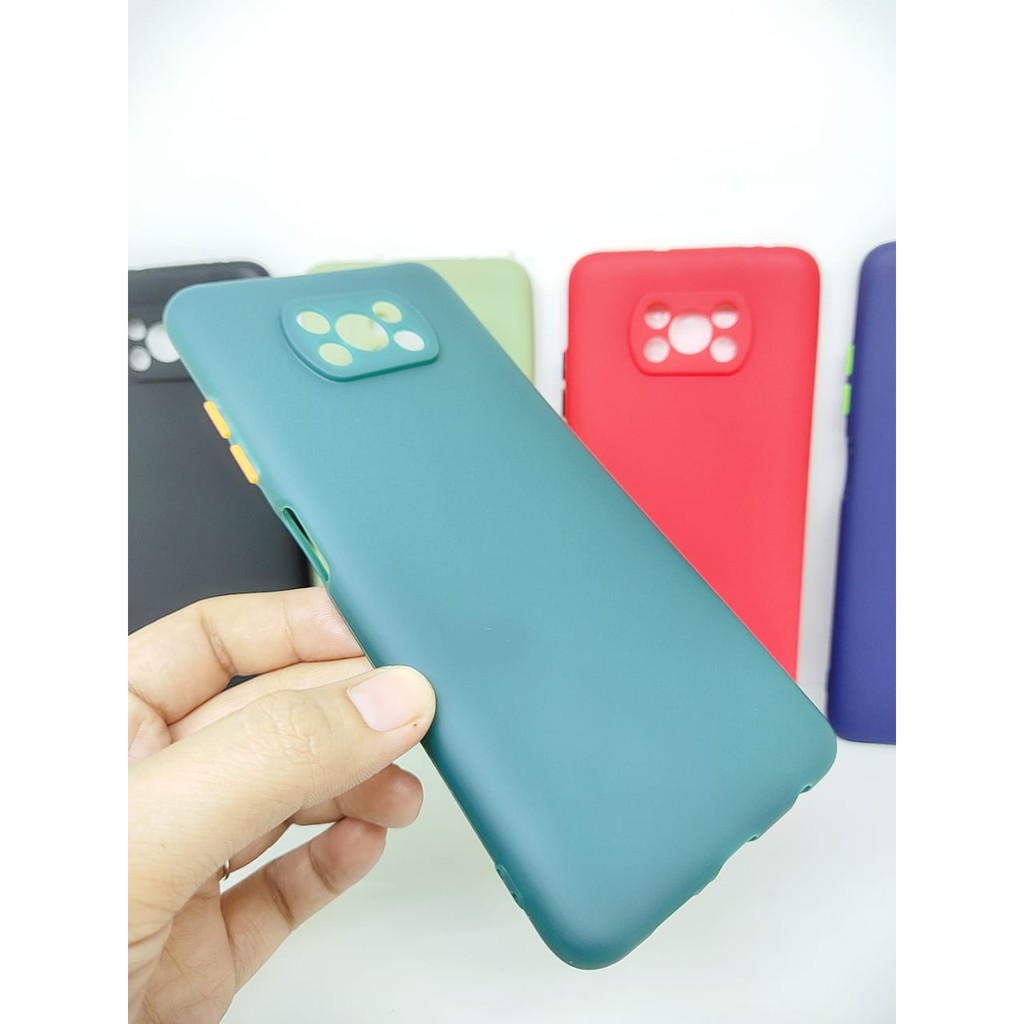 SMPC TPU Candy Xiaomi Poco X3 6.67 inch SoftCase Macaron Protection Camera Tombol Warna