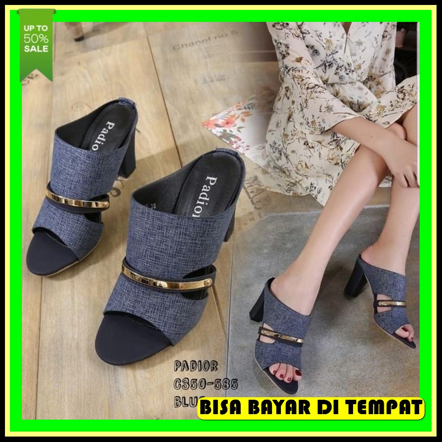 High Heels Pesta Wanita Murah Sendal Kondangan Haigh Hels Bridesmaid H High Heels Dd01 Navy - Navy,