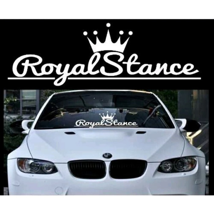 PS✨ cutting sticker stiker kaca mobil depan custom desain royal stance