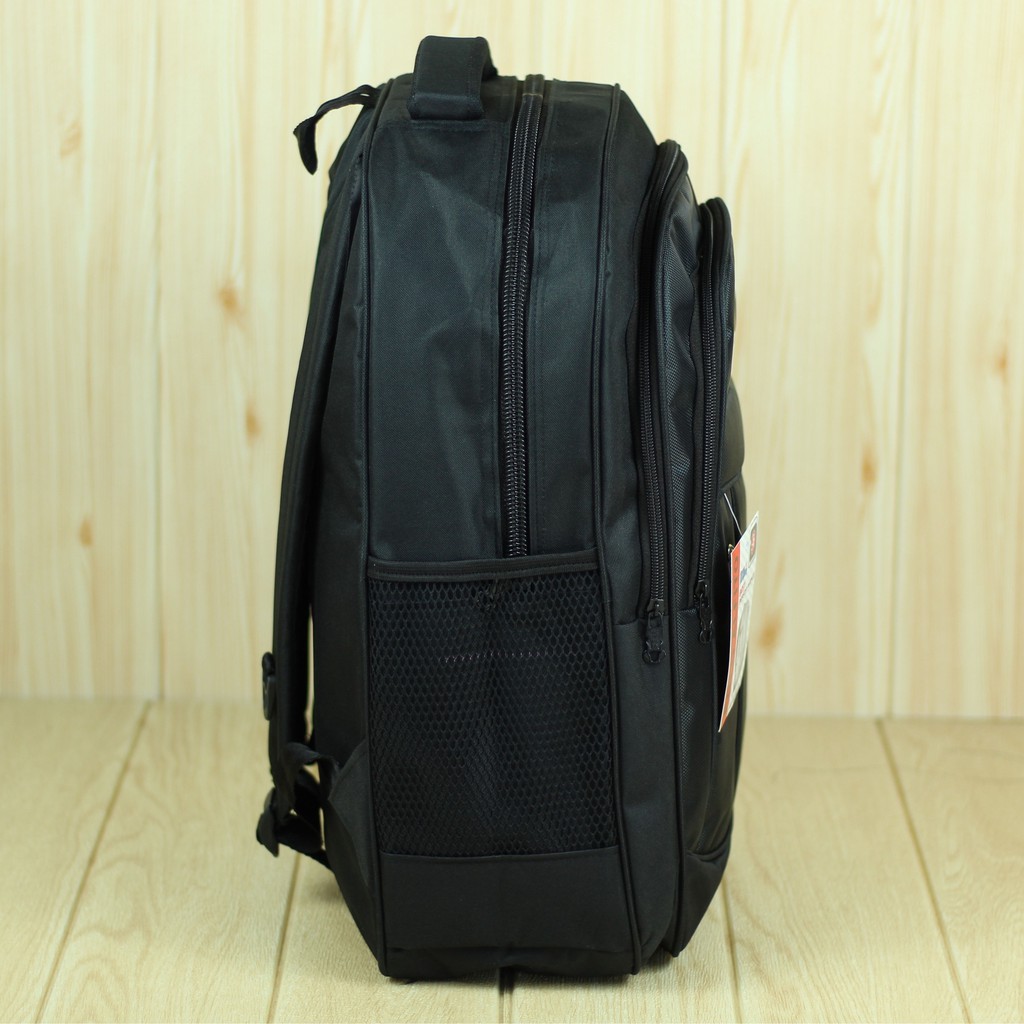 Tas Fashion Pria Ransel Alfito Polos Hitam Back Pack Laptop Cowok Kece