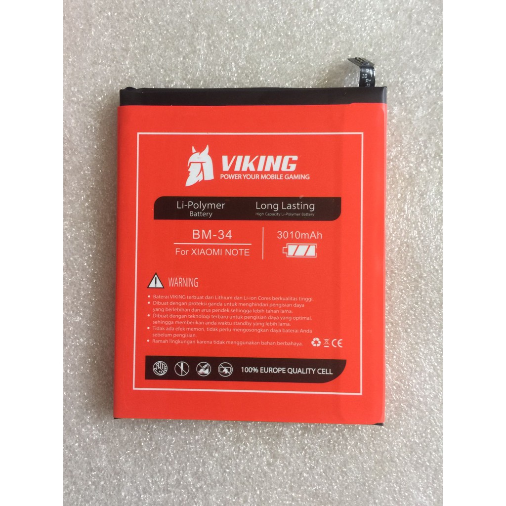 Baterai Viking 3010mAh BM34 - Xiaomi Mi Note - BM-34- Batre Batere