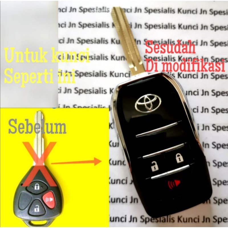 Filp key Toyota Innova altis fortuner 3tombol