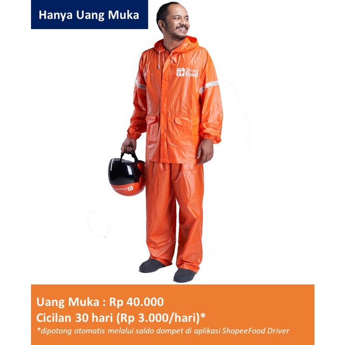 (HANYA UANG MUKA) Jas Hujan ShopeeFood