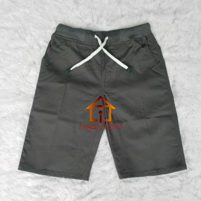 Impusstore Chinos Pendek Anak Pinggang Karet - Chinos Pendek Kolor - Chino Pendek Rip