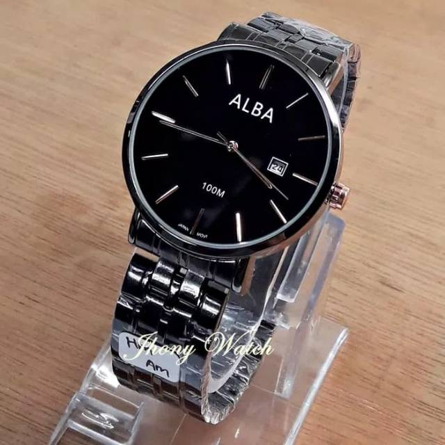 Jam Tangan Alba Pria Rantai Tanggal Shopee Indonesia