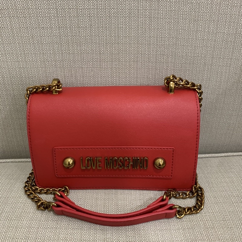 BRAND NEW - Love Moschino Chain Detail Flap Over Crossbody (Tas Wanita) (Jual Murah) (Branded)