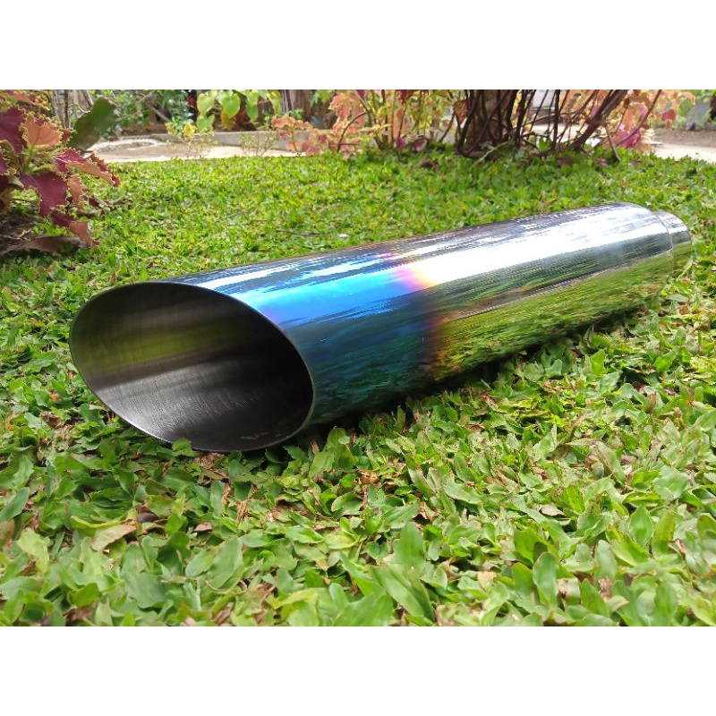 Knalpot mobil Racing bambu runcing variasi biru/ corong pucuk biru suara full bass gahar untuk semua