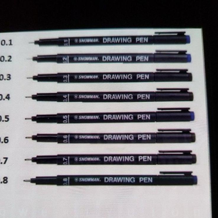 

Hot Sale Drawing pen snowman tertera harga selusin isi 12 pcs boleh mix ukuran ..
