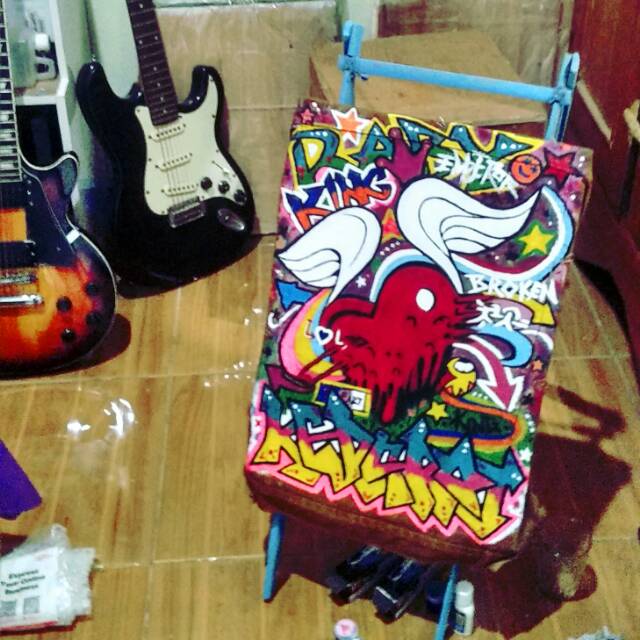 Jaket jeans custom JAKARTA -  BISA request GAMBAR - pria wanita asli lukis handmade