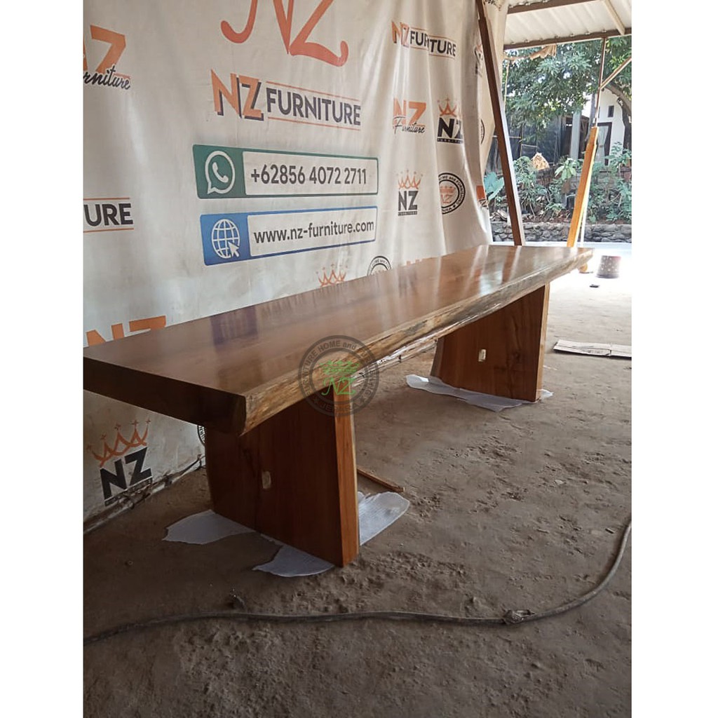 Meja Makan Kayu Jati Solid NZ Furniture