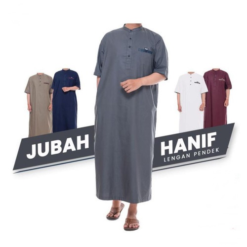 Jubah Gamis Hanif Lengan Pendek Dewasa Oroginal | Jubah Premium | Jubah Pria Size XXL - XXXL