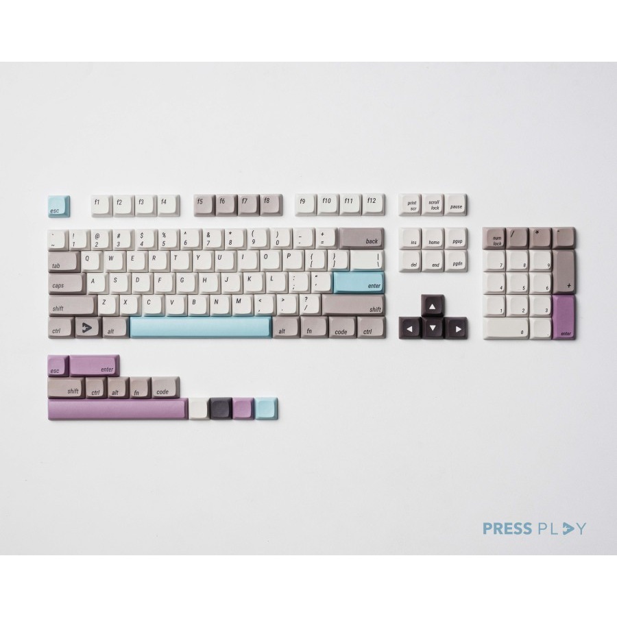 Press Play Flux PBT Double Shot Keycaps 115 Set XDA Profile