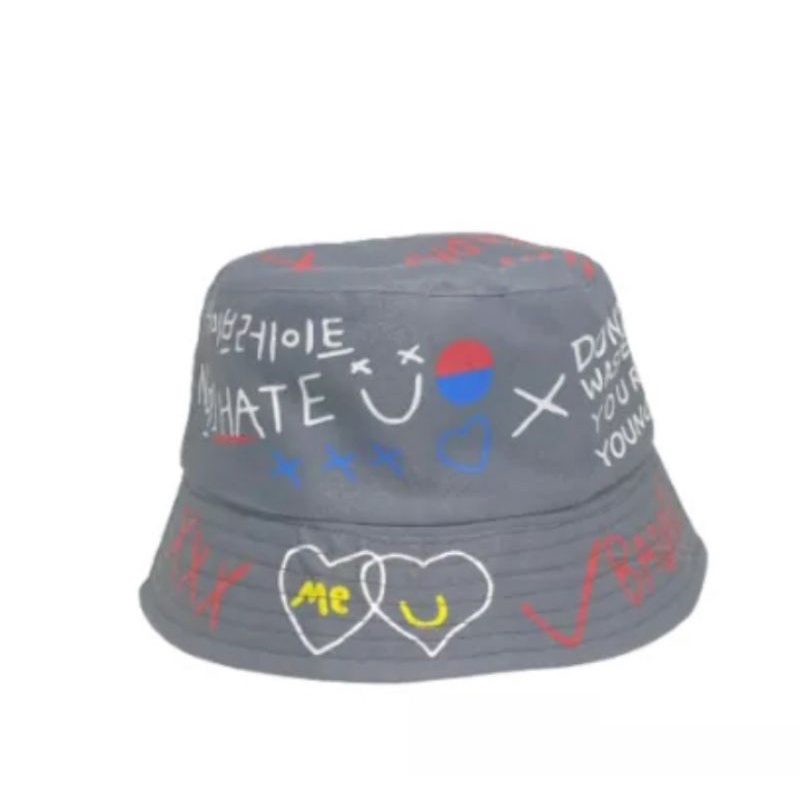Topi Bayi/Topi Anak/Topi Apolo Bayi. Usia 0 - 2 Tahun-BUCKET K-POP[GREY]